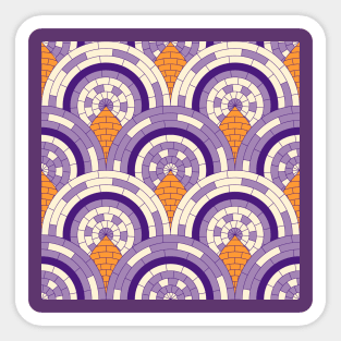 Purple Peacock Tiles Sticker